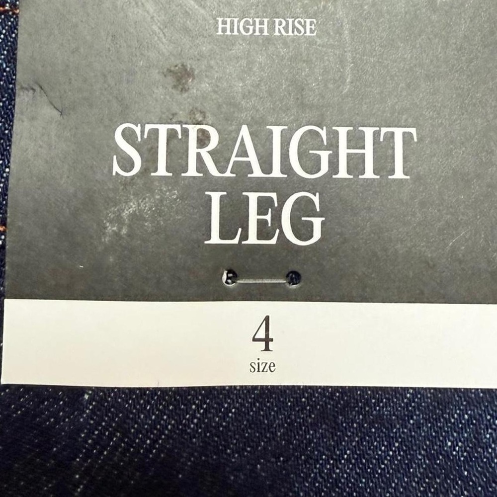 Future Collective Straight Leg High-Rise Dark Wash Blue Jeans Women’s Size 4 NWT - Picture 6 of 8